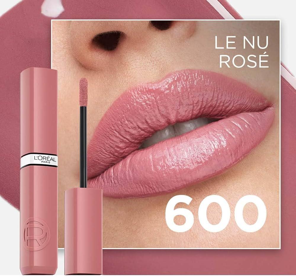 LOREAL PARIS LACQUE RESISTANCE LIPSTICK – TONO 600 LE NU ROSE miniatura 2