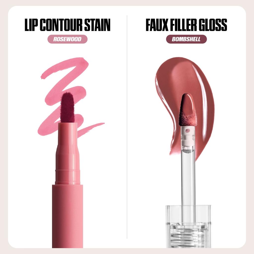 HUDA BEAUTY MAKEOUT SESH LIP DUO ROSY NUDES miniatura 2