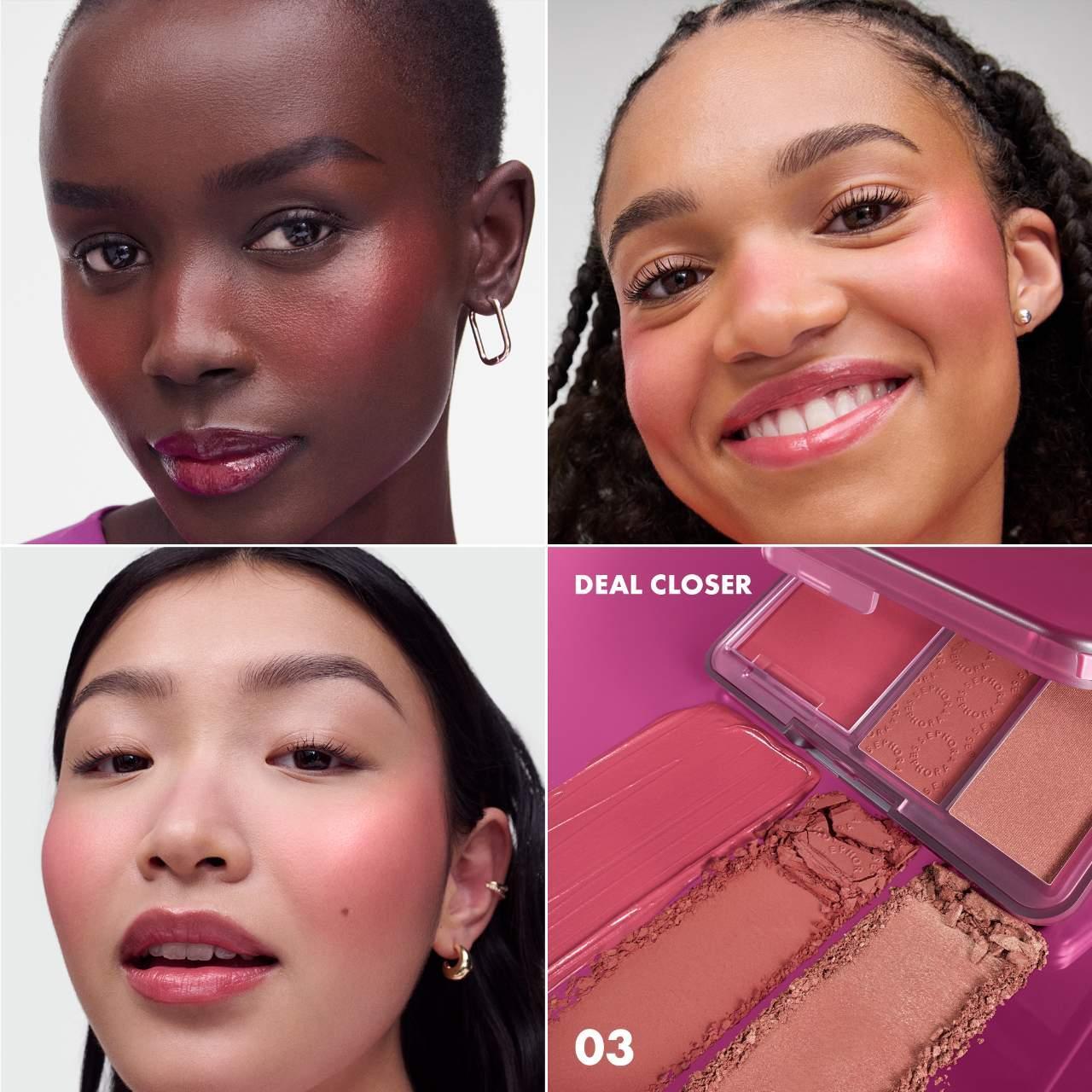 SEPHORA COLLECTION BLUSH BLUSH BLUSH CREAM & POWDER PALETTE – 03 DEAL CLOSER miniatura 2