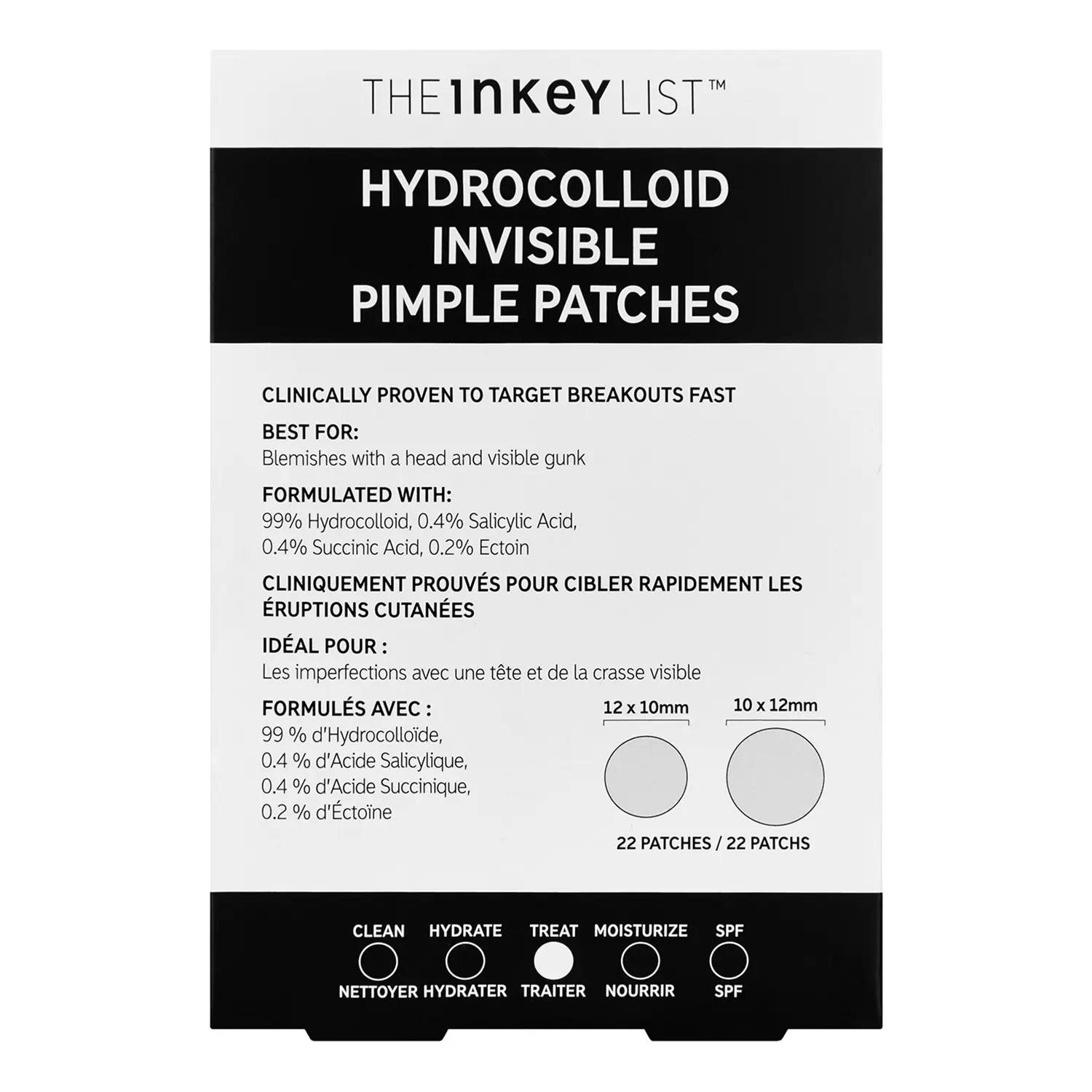 THE INKEY LIST HYDROCOLLOID INVISIBLE PIMPLE PATCHES
